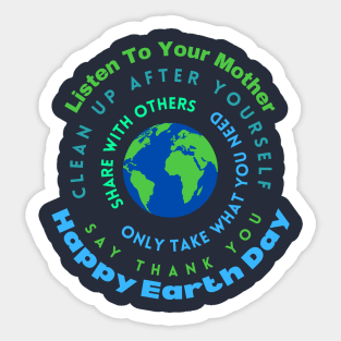 Listen to Mother Earth Sticker